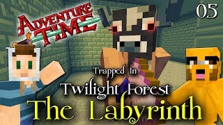 Adventure Time Minecraft  TRAPPED IN TWILIGHT FOREST  Ep 05 The Labyrinth [upl. by Epstein]