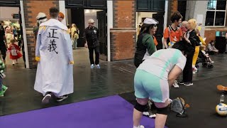 Haikyu volleyball cosplayers  MegaCon Manchester 2024 [upl. by Inahpets]