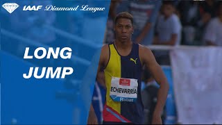 Juan Miguel Echevarria soars to a long jump win in Rabat  IAAF Diamond League 2019 [upl. by Rocray734]