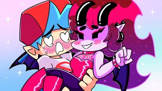 ORIGIN of DEMON GIRLFRIEND Friday Night Funkin Logic  Cartoon Animation [upl. by Jamaal]