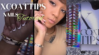 The BEST Press On Nails Ever  XCOATTIPS Nails  Easy Tutorial [upl. by Baskett]