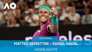 Matteo Berrettini v Rafael Nadal Highlights SF  Australian Open 2022 [upl. by Auguste]