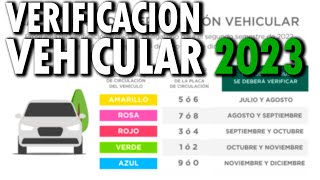 VERIFICACIÓN 2023 EN CDMX Costos y todos los DETALLES [upl. by Yesnil]