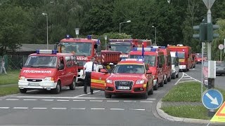 Feuerwehrbereitschaft 1 RP Köln AachenHeinsberg zur überörtlichen Hilfe nach Wesel [upl. by Yllrebmik]