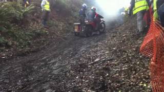 Smoking tyres  Exeter trial 2012 simon amp bekki Eddie on there sidecar [upl. by Ecille]