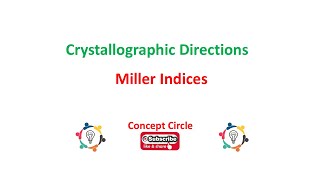 Crystallographic Direction  Miller Indices  Condensed Matter Physics  Concept Circle [upl. by Geier]