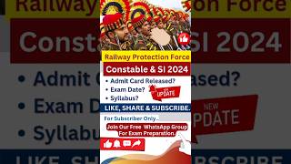 RPF Constable Admit Card 2024  How To Download RPF Admit Card  rpfadmitcard rpfexamdate [upl. by Yhtommit]