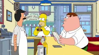 Family Guy Peter and Homer meet at Bobs Burgers [upl. by Furey4]