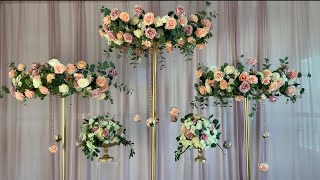 Diy  Hula Hoop Floral Backdrop Diy  PVC pipe Backdrop [upl. by German]