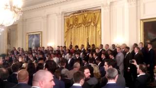 2016 Alabama White House Visit Team Arrives in East Room [upl. by Sitsuj741]