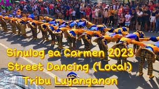 Sinulog sa Carmen 2023 Tribu Luyanganon LOCAL Street Dancing  Sinulog Dance Parade [upl. by Hsemar]