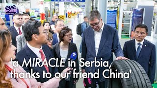 Vucic hails miracle as Chinese tire giant Linglong starts mass production in Serbia [upl. by Hakkeber231]