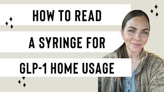 How to read a syringe for taking a GLP1 medication Semaglutide amp Tirzepatide [upl. by Scottie]