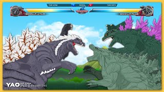 Godzilla Ultima vs Godzilla Filius amp Millennium with Healthbars  YaoKit Animations [upl. by Ephrayim299]