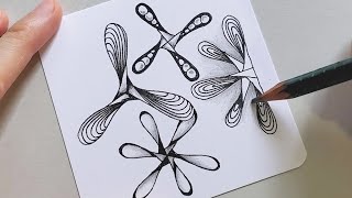 Drawing Zentangle – Whirlee [upl. by Sirraf]