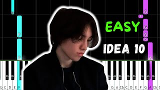 IDEA 10  Gibran Alcocer  SLOW Piano Tutorial  EASY piano [upl. by Eyaf473]