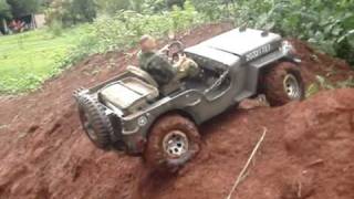 Jeep Willys MB 42 16 scale RC MUDDING [upl. by Alley405]