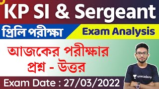 KP SI amp Sergeant Prelim Exam Ans Key 2022  wbp kp si answer key  the way of solution  alamin sir [upl. by Rigby]