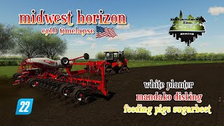 MIDWEST HORIZON EP10 TIMELAPSE  CANOLA PLANTING WITH WHITE PLANTER  FS22  FARMING SIMULATOR 22 [upl. by Amairam528]