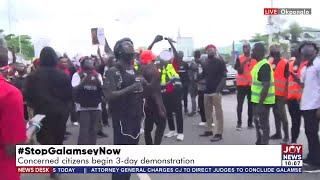 StopGalamseyNow Demo Concerned citizens begin 3day demonstration  News Desk [upl. by Chemush]