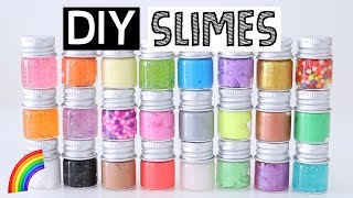 MAKING 25 AMAZING DIY SLIMES  Six EASY Slime Recipes [upl. by Ronni]