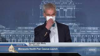 Minnesota Health Plan Caucus Launch  Senator John Marty [upl. by Alleahcim218]