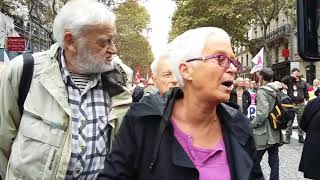 Contre la hausse de la CSG Des retraités en colère ParisFrance  28 Septembre 2017 [upl. by Hyman]