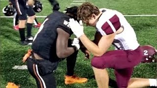 High school football player prays with opponent whose mother is battling cancer I ABC7 [upl. by Atilek]