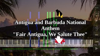 Antigua and Barbuda National Anthem  Fair Antigua We Salute Thee  Piano [upl. by Allx]