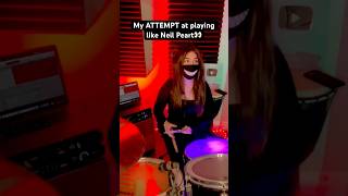 Rocker Girl ATTEMPTS to play LIKE NEIL PEART😱 shorts [upl. by Arza]