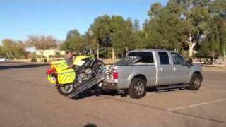 Motorcycle Loader Ramp System for Short Bed Pickups [upl. by Aciraa703]