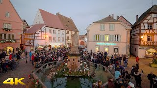 Eguisheim The Most Wonderful Medieval Christmas Village in France 4K 50p [upl. by Uri]