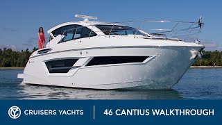 Cruisers Yachts 46 Cantius Walkthrough [upl. by Fawne]