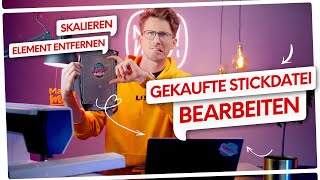 🧵 Gekaufte Stickdateien bearbeiten verkleinern entfernen ITH verändern [upl. by Maryanne241]