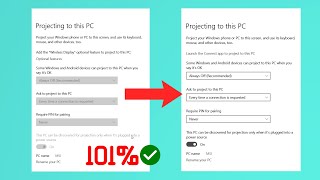 How To Fix quotProjecting to this PCquot Grayed out in windows 1011  2024 [upl. by Drobman]