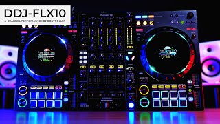 DDJFLX10 4channel performance DJ controller  Overview [upl. by Emelen]