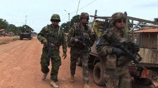 Estonian troops arrive in Central African Republic [upl. by Kolodgie9]