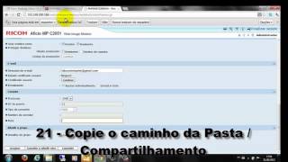 CONFIGURANDO SMB  SCAN TO FOLDERPASTA  RICOH [upl. by Hiasi]