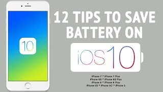 How to save battery on the iPhone iOS 10 [upl. by Mirielle]