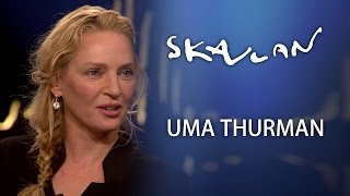 Uma Thurman Interview  quotIt´s hard to maintain romance in lifequot  SVTNRKSkavlan [upl. by Arracat]