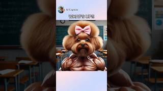 I wonder if she likes me🤣 aiart funny pug poodle [upl. by Lohse]