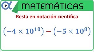 Resta en notación científica ejemplo 2 [upl. by Eninnaj523]