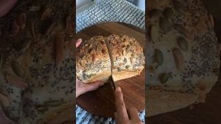 Seeded Sourdough Bread in Loaf Pan shorts bake sourdoughbread food artisanbread homebaker [upl. by Ylrak]