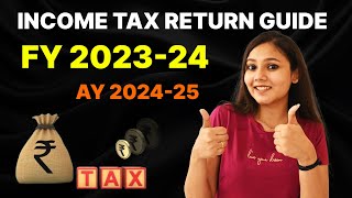 ITR filing online AY 202425  ITR1 ITR2  FY 202324 [upl. by Pedaias]