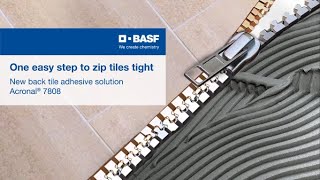 Acronal® 7808 Back Tile Adhesive the easy step to zip tiles tightly to walls for greater assurance [upl. by Harihat]