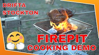 Drifta Stockton Firepit Cooking Demo [upl. by Hnirt]