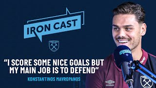 Konstantinos Mavropanos First West Ham interview 🎙 🇬🇷  Iron Cast Podcast [upl. by Ellehsor]