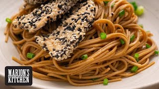 Sesame Chicken Soba Noodles  Marions Kitchen [upl. by Pollak]