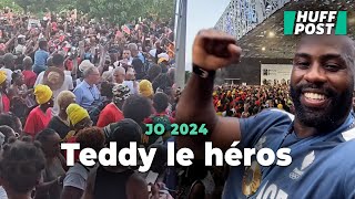 Teddy Riner fait une visite éclair en Guadeloupe et ça en valait la peine [upl. by Eimar657]