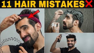 11 HAIR MISTAKES❌  STOP Immediately  HAIR FALL HAIR THINNING DANDRUFF Regrow Hair Hindi [upl. by Goltz]